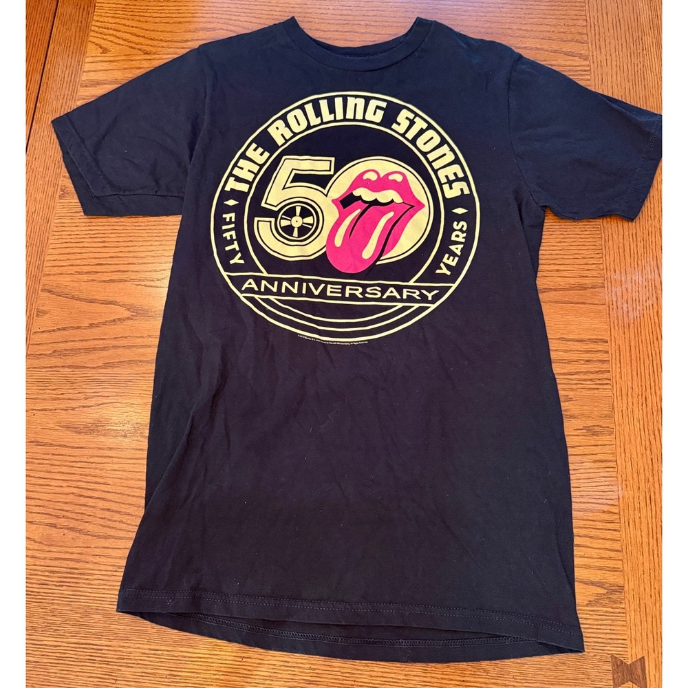 The Rolling Stones Graphic T-Shirt Mens Medium Black 50th Anniversary Concdert